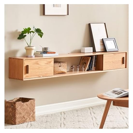 木製引き出し付きキャビネット フローティングウォールテレビキャビネットスタンド 家の木製の浮遊